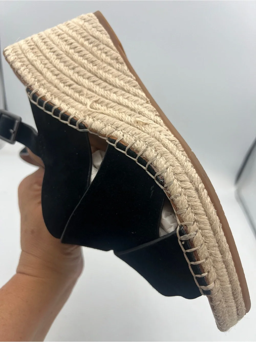 Gentle Souls/Kenneth Cole Espadrille Wedge Sandals Suede Straps Women’s US 9.5M
